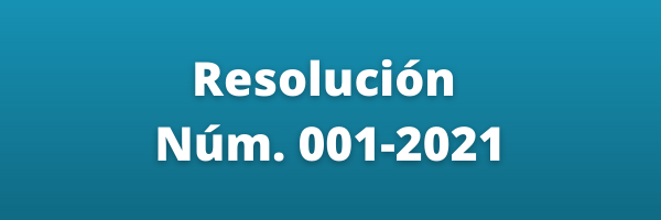 Resolución Nm. 001-2021