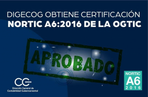 Digecog obtiene nueva certificación de la ogtic en cumplimiento a metas establecidas